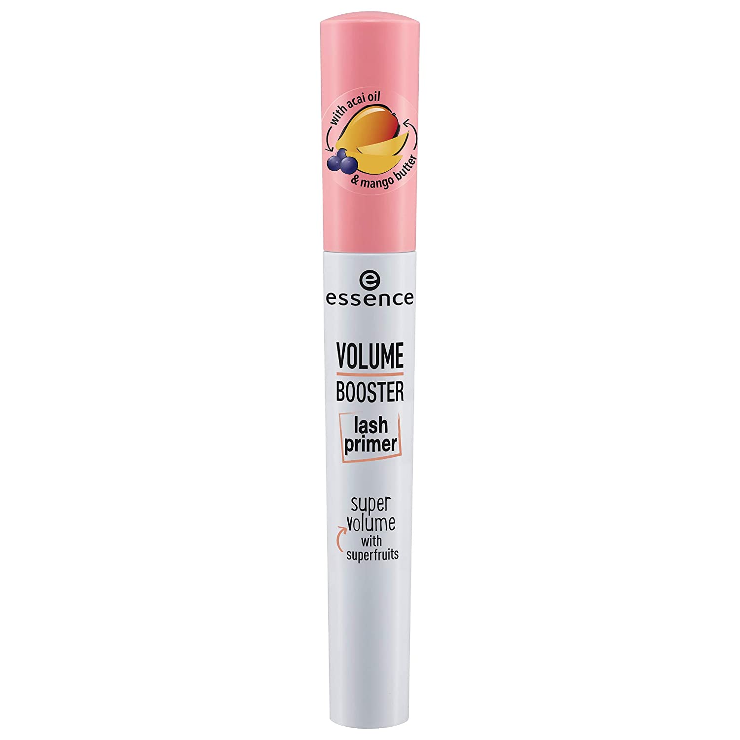essence cosmetics essence Volume Booster lash primer, mascara, mascara, white, volume-enhancing, primer, with oils, vegan, alcohol-free, paraben-free (7 ml), ‎transparent