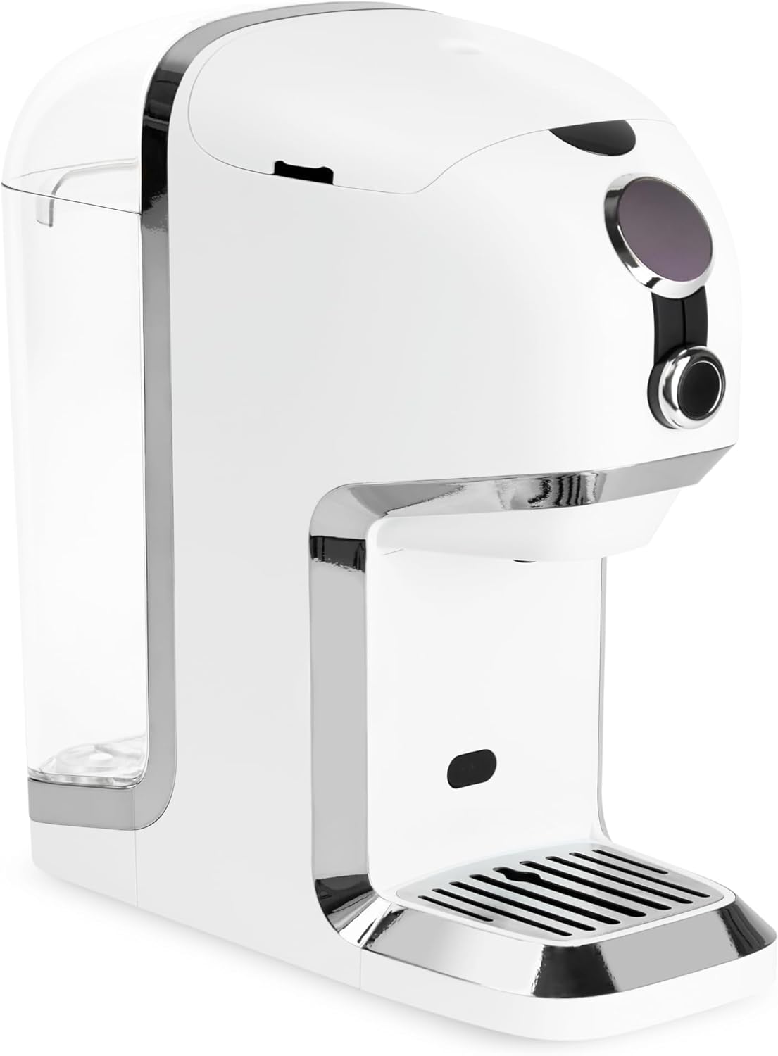 BRU Tea Machine for Loose Tea, Herbs & Tea Bags - Hot Water Dispenser & Tea Machine in One - Without Capsules, Filtered Water at the Touch of a Button, Automatic Cleaning System (White/Chrome)