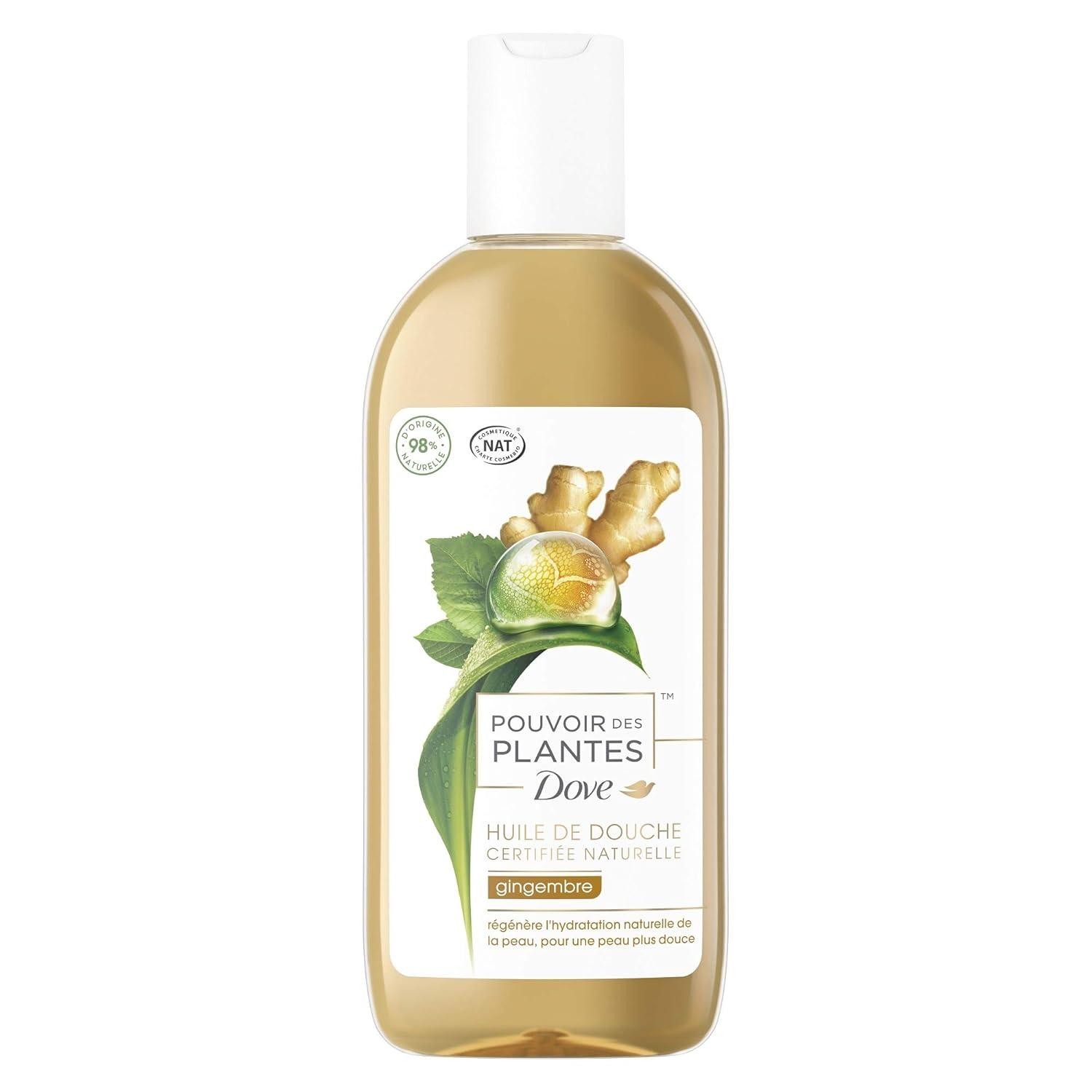 Dove Pouvoir des Plantes Ginger Nourishing Shower Oil for Women - 100% Natural Origin - Dermatologically Tested Formula - Vegan Friendly - 250ml
