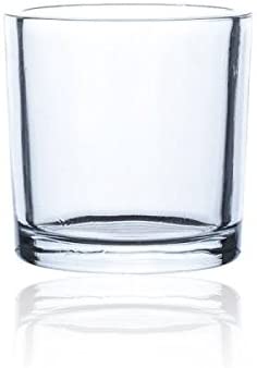 Sandra Rich Set of 32 Tea Light Holders, Decorative Glass Cyli Heavy Height 10 cm Diameter 10 cm clear.