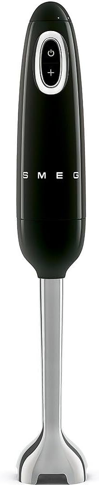 Smeg, HBF11BLEU Hand Blender, Turbo Function and Flowblend Cutting System, with Non-Slip Handle, Integrated Cable Reel, Accessories Not Included, Power 700 W, Black