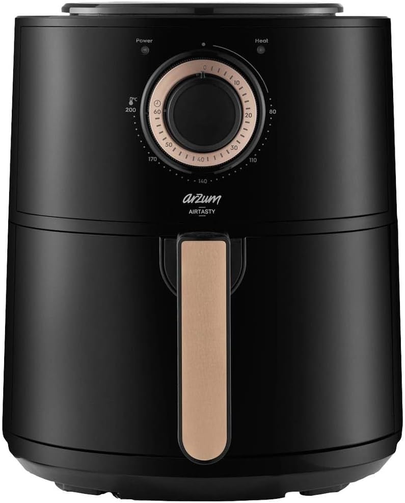 Arzum Store Arzum AR2062-B Airtasty Air Fryer with 4 L capacity, no oil, healthy fry, time and temperature setting, easy clean detachable basket