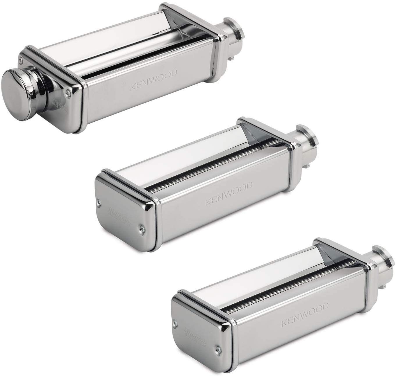 Kenwood MAX 980.ME Pasta Set, Lasagne Roller, Fettuccine and Spaghetti Cutting Inserts, Silver