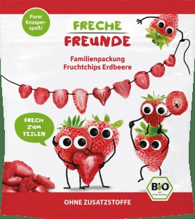 FRECHE FREUNDE Children's snack fruit chips strawberry family pack, 30 g