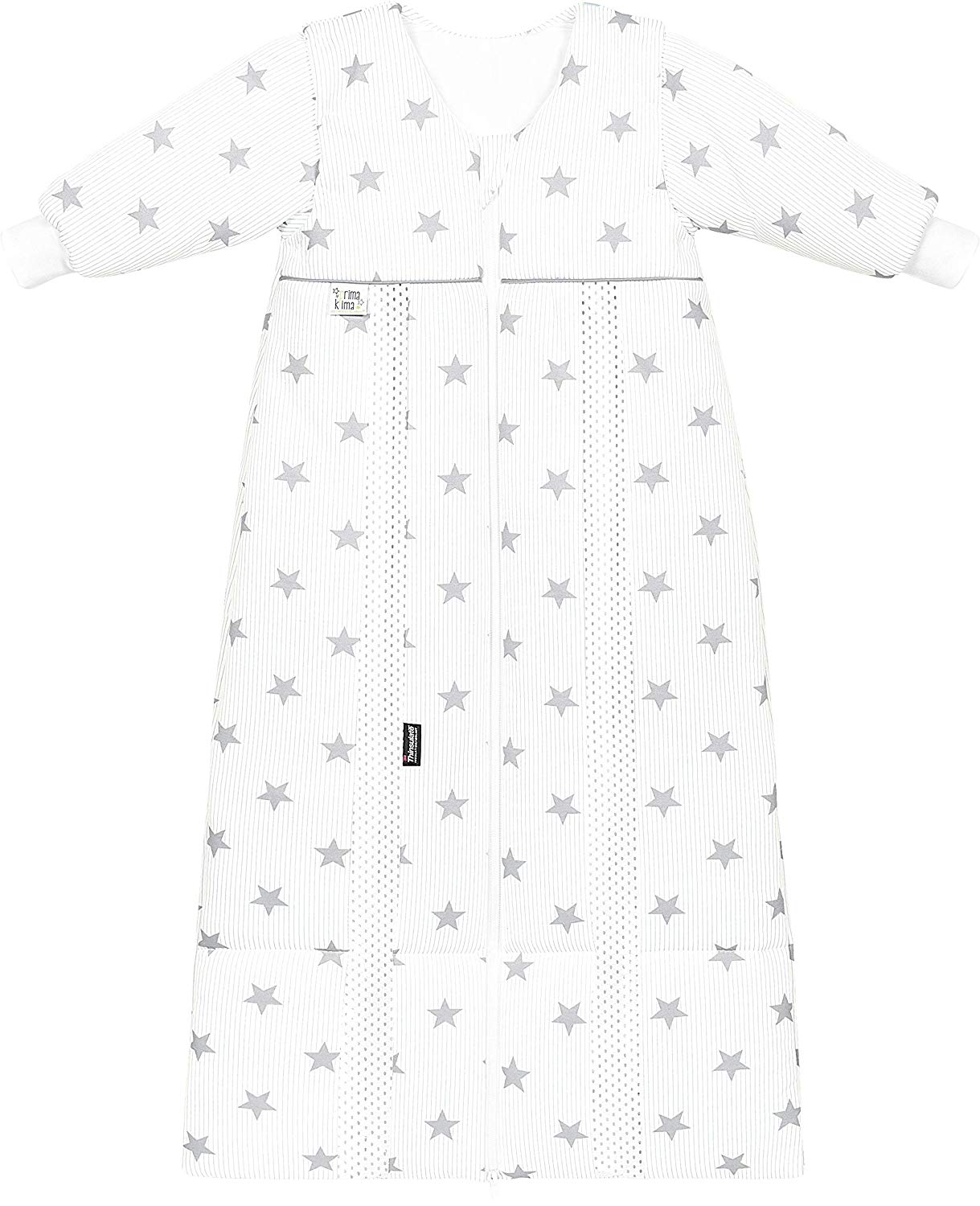 Odenwälder Prima Klima Thinsulate Sleeping Bag with Arm Stars 90 - 110 cm Light Grey