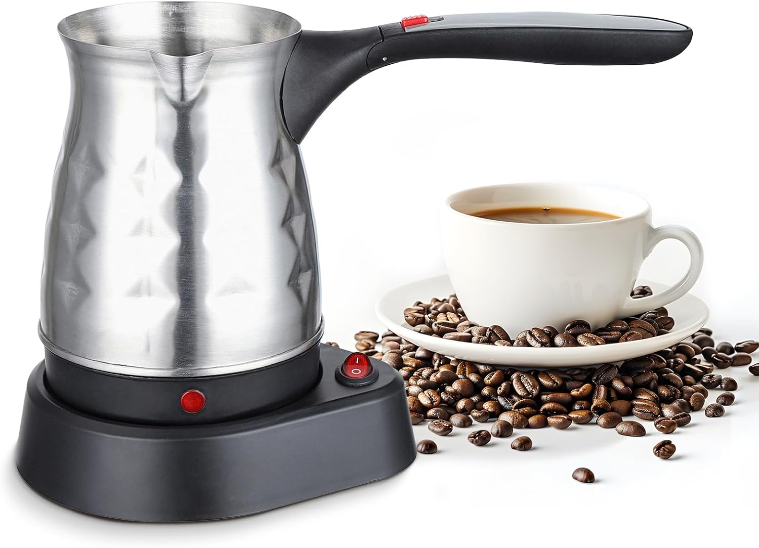Baoblaze Electric Turkish Coffee Machine, 500 ml Electric Turkish Coffee Pot, Electric Turkish Coffee Pot, Teapot, Mocha Machine, Turkish Coffee Maker for Home, Office, Camping, Style B