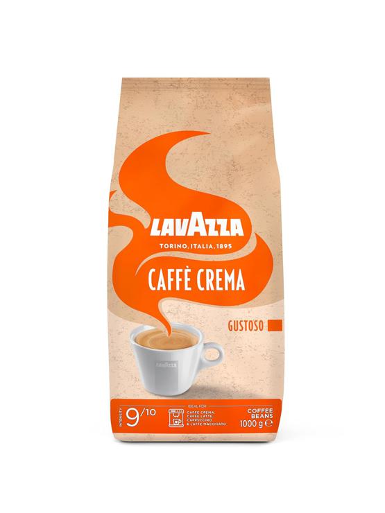 Lavazza, Caffè Crema Gustoso, Coffee Beans for Espresso Machines, with Spicy and Nutty Aroma, for a Strong Flavour, Arabica and Robusta, Intensity 9/10, Medium Roast, 1 kg Pack