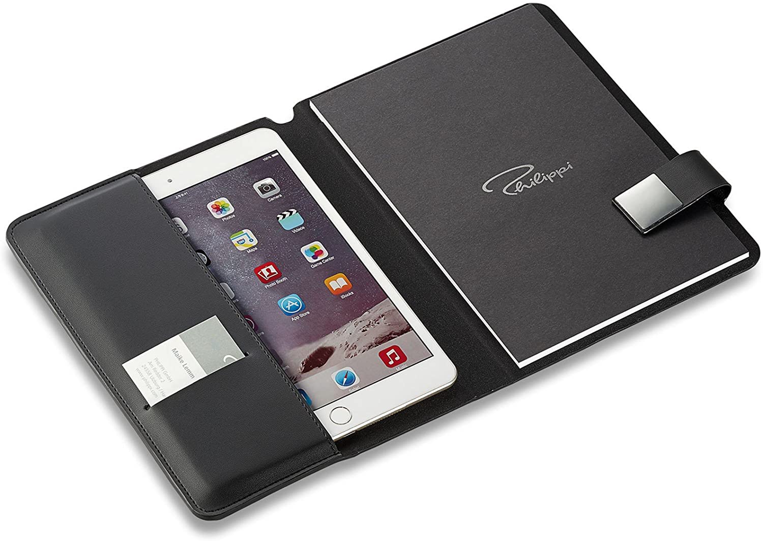 Philippi Tom A5 Notebook, M Pu Stainless Steel Magnetic [A]