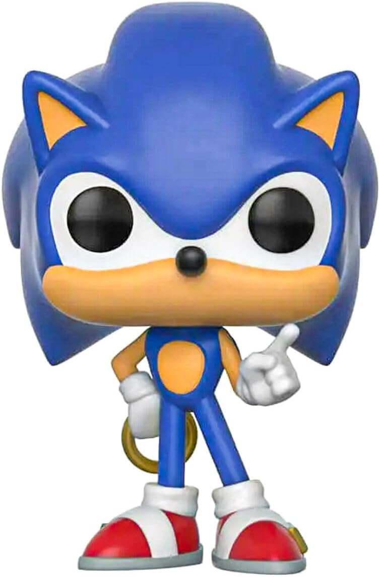 Funko Pop! Games Sonic The Silver Hedgehog Sonic With Ring - Sonic The Hedgehog - Vinyl Collectible Figure - Gift Idea - Official Merchandise - Toys For Children and Adults - Video Games Fans