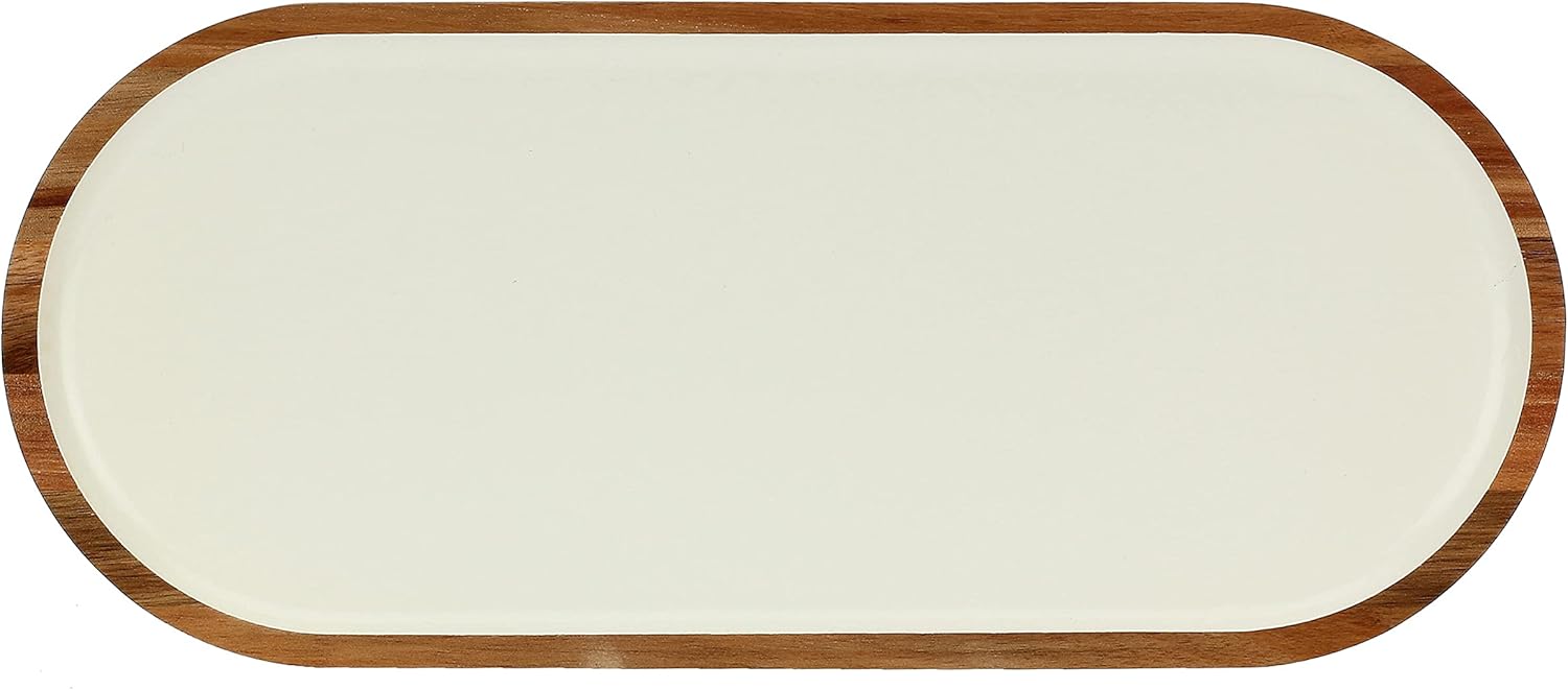 THUN La Porcelain, Oval, 14 x 6 x 0.75 inch, Libeccio, White
