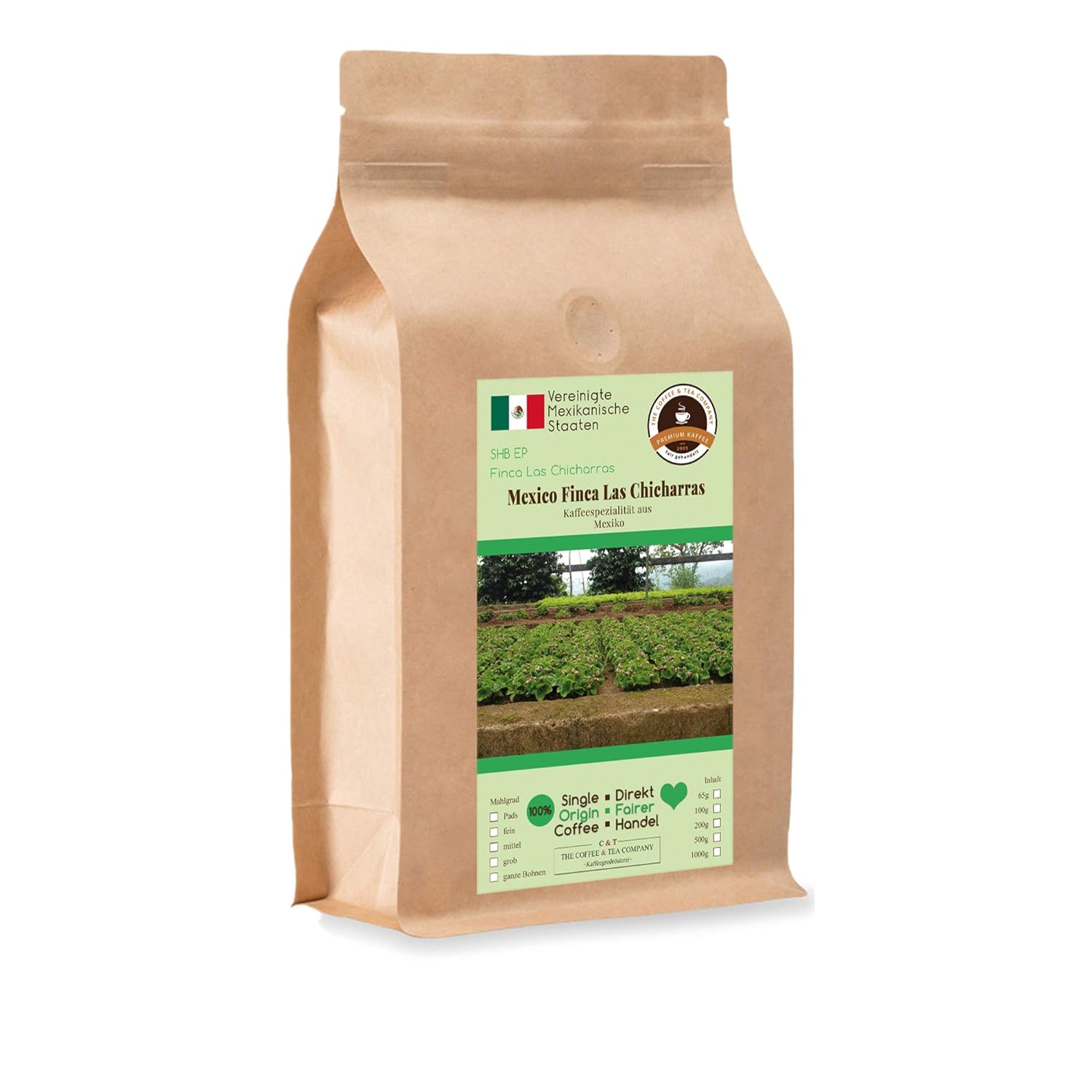 Kaffee Globetrotter Coffee Globetrotter - Coffee with Heart - Mexico Finca Las Chicharras - 200 g Medium Ground - for Coffee Filter Machine, Hand Filter - Top Coffee Fair Trade Supports Social Projects