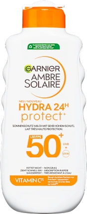 Garnier  Ambre Solaire Sun milk HYDRA 24h protect, SPF 50+, 175 ml