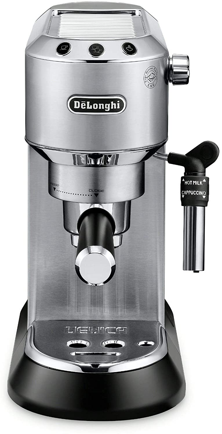 De\'Longhi EC685M Dedica Deluxe DeLonghi ec685bk Parent Superautomatic Espresso Machine 1 Silver, Stainless Steel