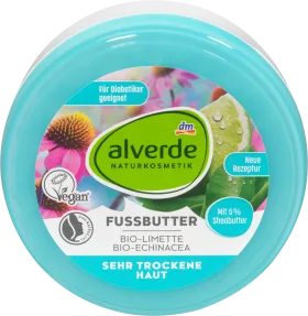 alverde NATURKOSMETIK Foot butter organic lime, bio-echinacea, 200 ml