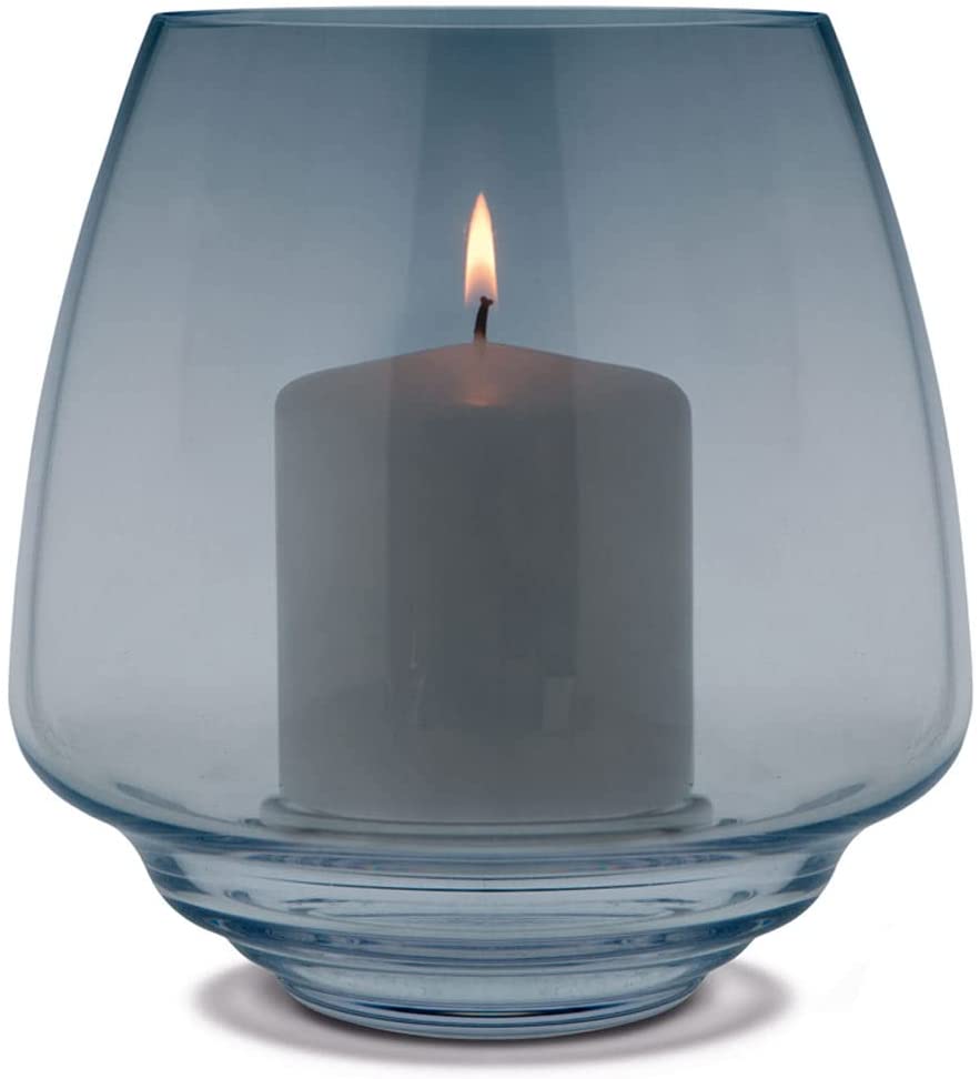 Holmegaard Candle holder 18.9x18.5x18.7 blue