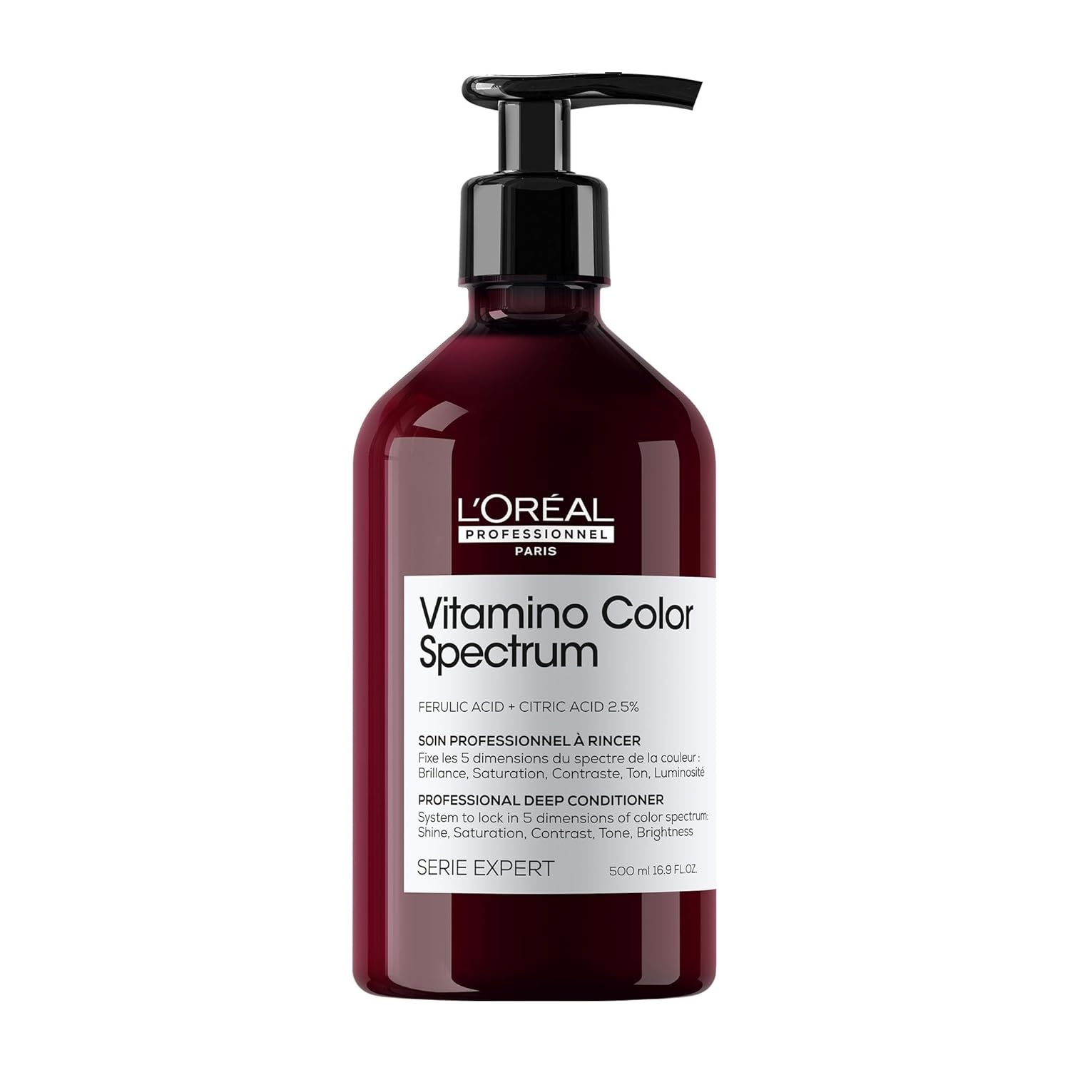 L'Oréal Professionnel L\'Oréal Professionnel Deep Conditioner for Color Brilliance for Strengthening Deep Care for Colored Hair, with Ferula & Citric Acid, Expert Series, Vitamino Color Spectrum Deep Conditioner, 500 ml