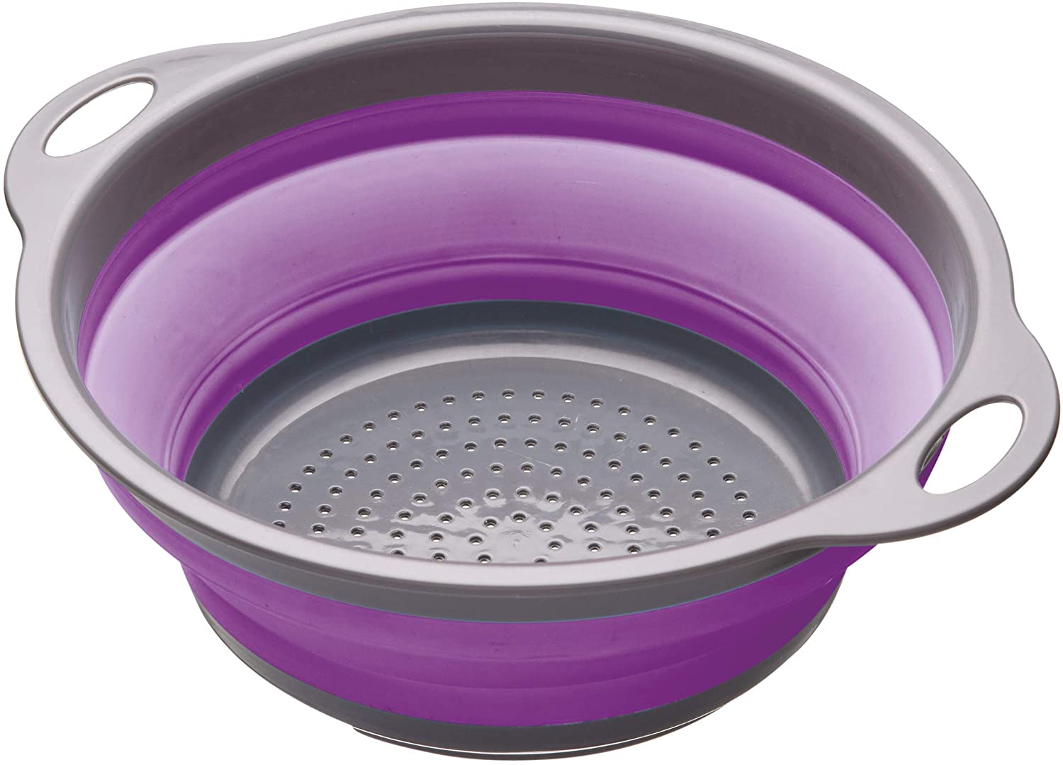 Colourworks 2.8 Litres Collapsible Colander, 24 cm - Purple