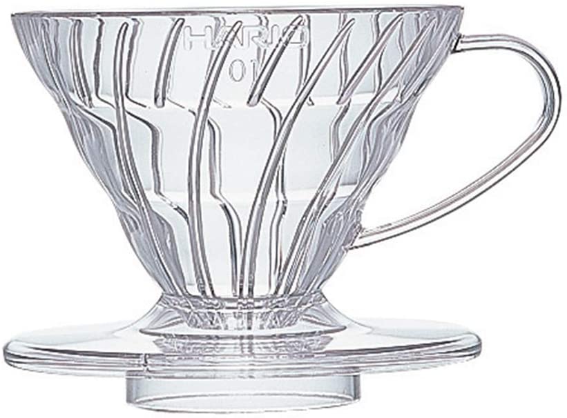 Hario VD-01T 1-Piece Plastic Coffee Dripper, Clear