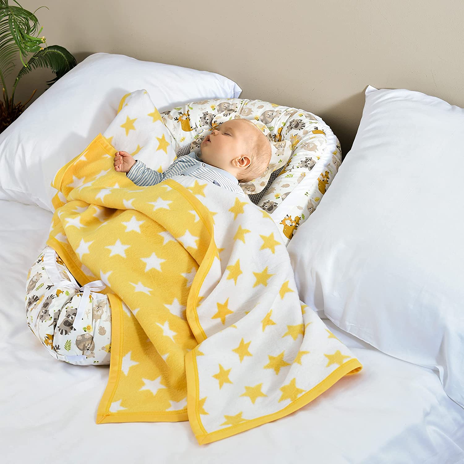 Sei Design Nursing Pillow Pregnancy Pillow with Zip Cover 190 x 30 cm - 170 x 30 cm Filling: fibre balls