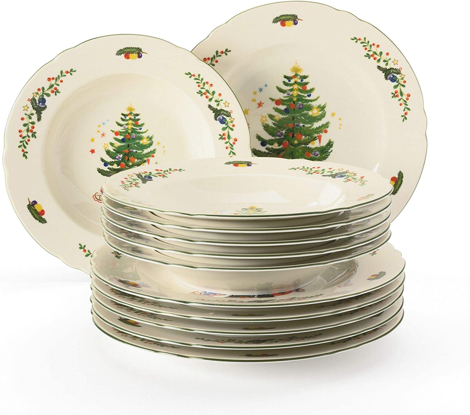 Seltmann Weiden Dining Service 12 Tlg. Marie Luise Christmas 43607 Porcelain