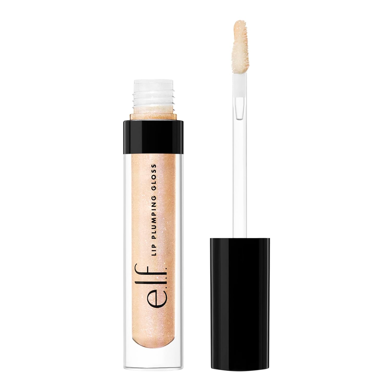 e.l.f. e.l.f. eleven. Lip Plumping Gloss, High Gloss Liquid Lip Color, Provides Fuller Lips and a Fuller Pout, Moisturising Formula, Vegan & Cruethy Free, Pink Sugar, 2.7 ml