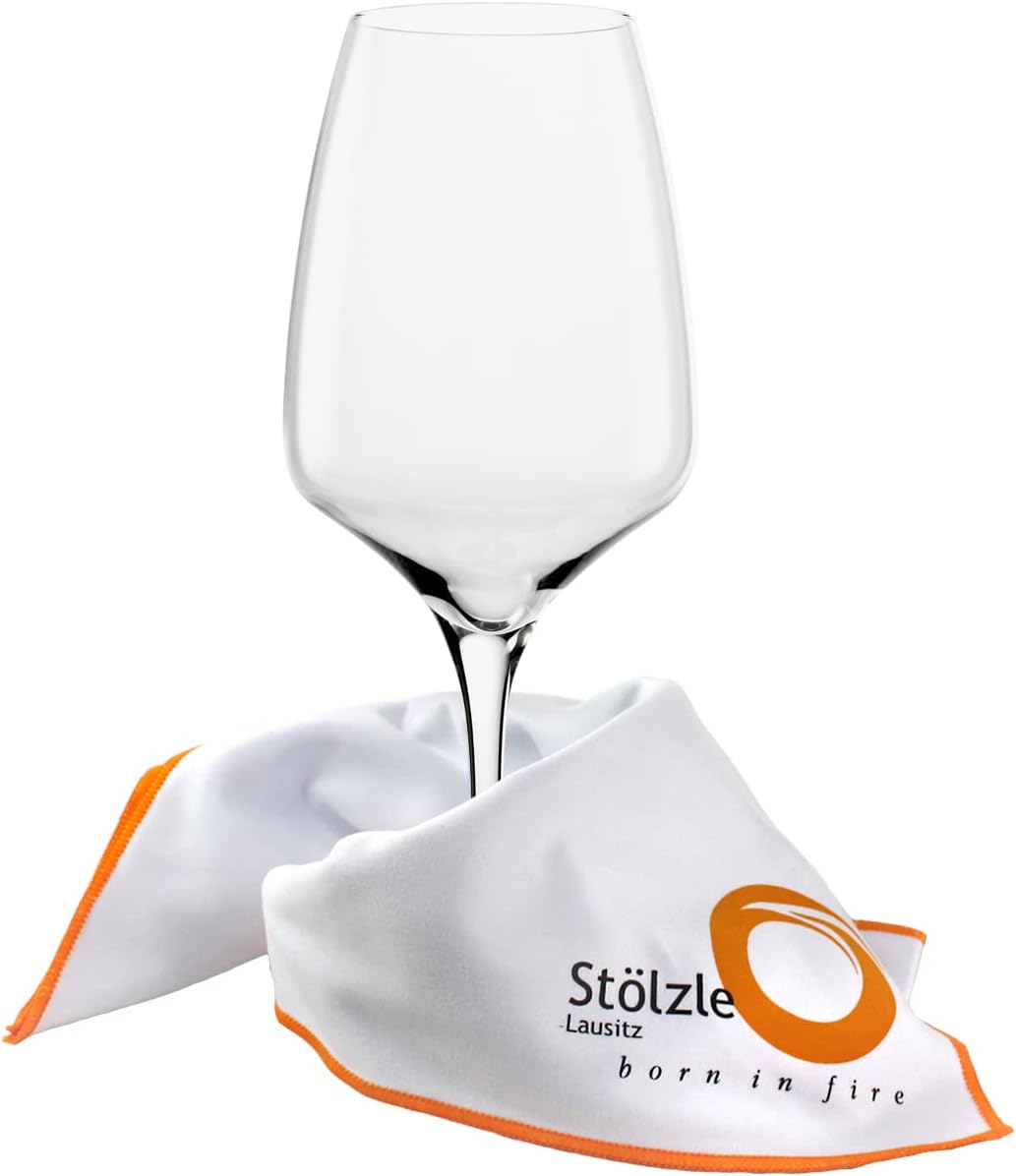 Stölzle Lausitz Store Stölzle Lausitz Microfibre Polishing Cloth 35 x 60 cm / Microfibre Cloth Lint-Free for Streak-Free and High-Gloss Glass Surfaces / High-Quality Microfibre Cloth for Polishing Glasses
