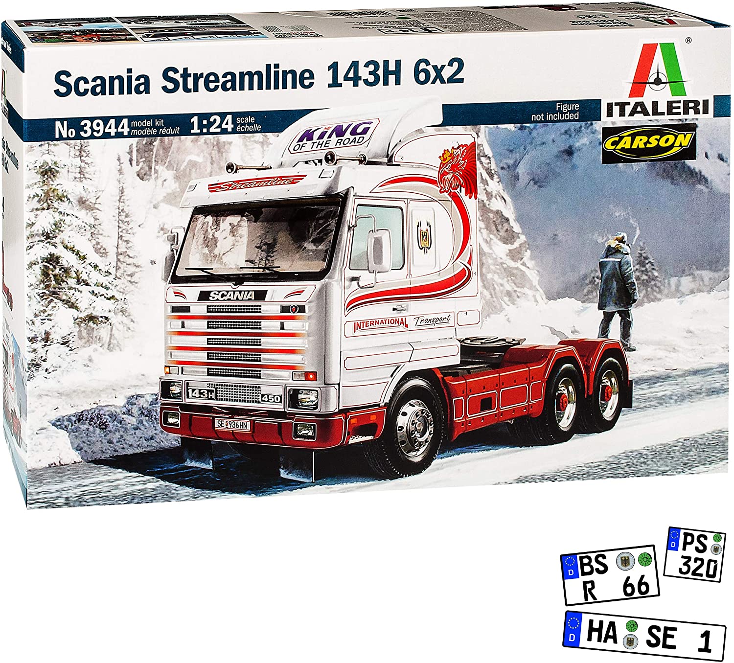 New Scania Streamline R-Series 143H 6X2 Tractor Truck 3944 Kit Kit 1/24 Ita