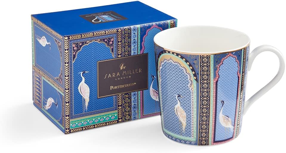 Portmeirion Home & Gifts Sara Miller London SMII78914-XG Mesh Window Mug, Indigo