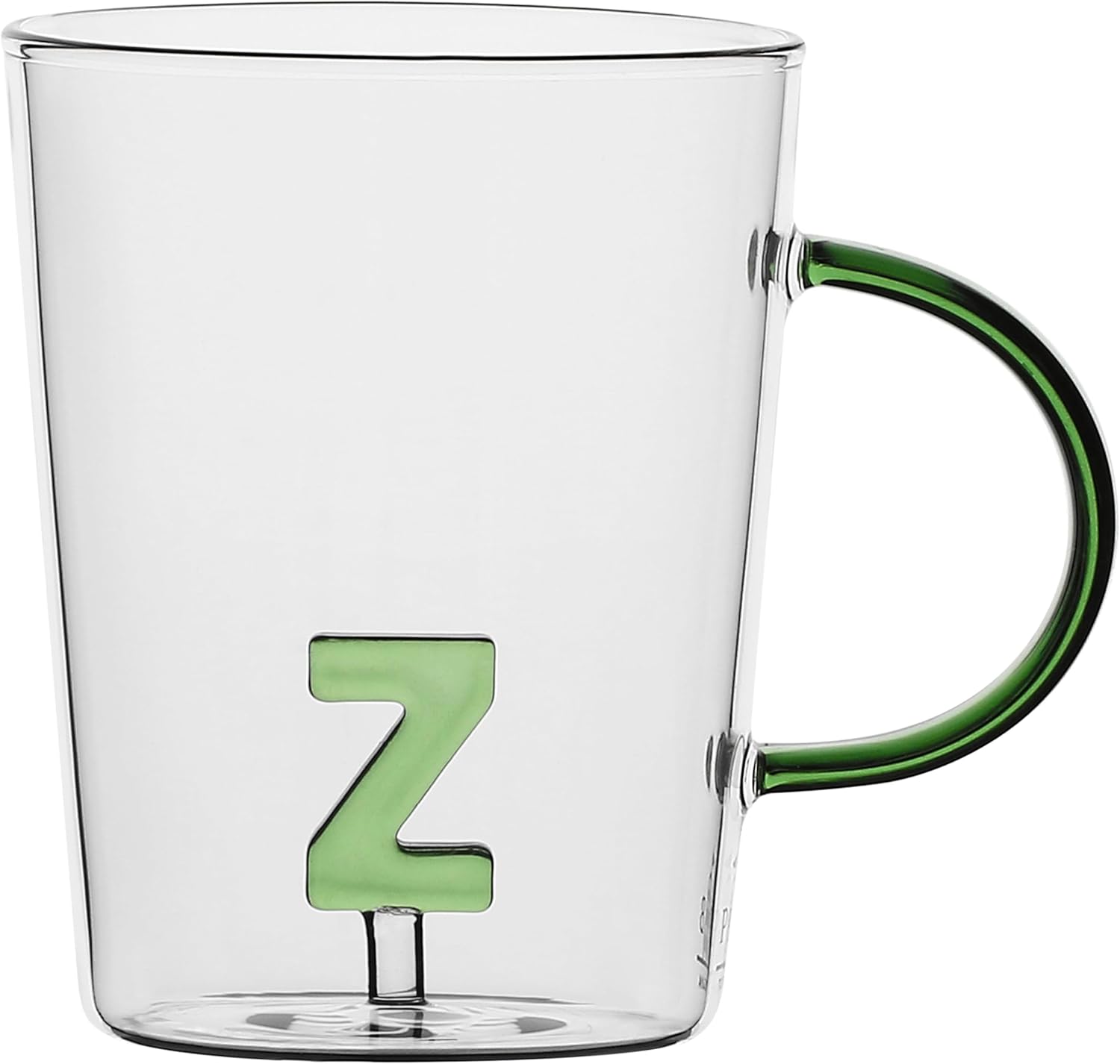LA PORCELLANA BIANCA - Allalettera Collection Letter Z Borosilicate Glass Mug Capacity 400 ml