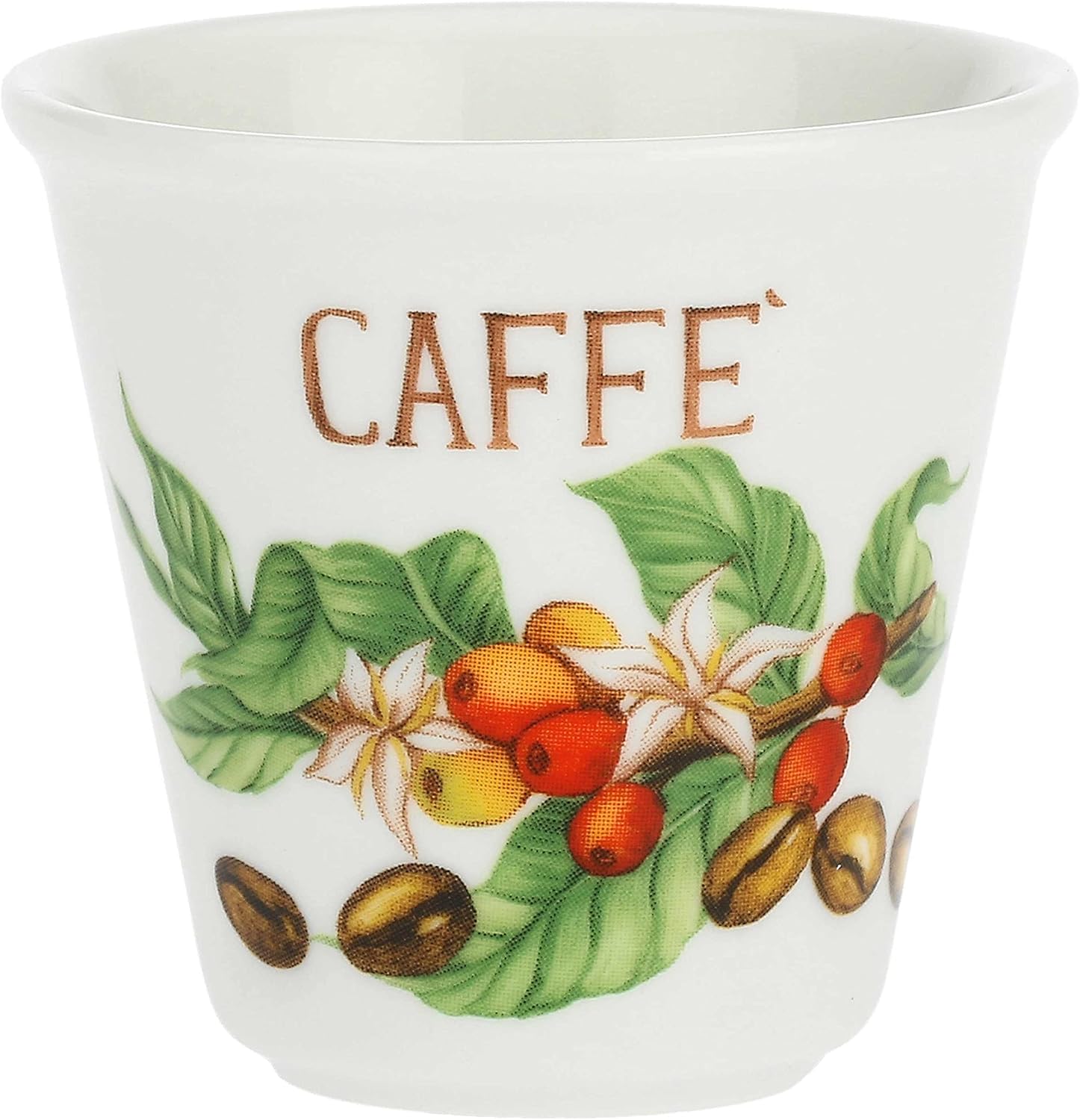 LA Porcellana Bianca Coffee Glasses Set of 6 - Household Furniture, Kitchen - Liquorelli Line - Porcelain - 75 CC; Diameter 5.7cm; Height 5.5 cm