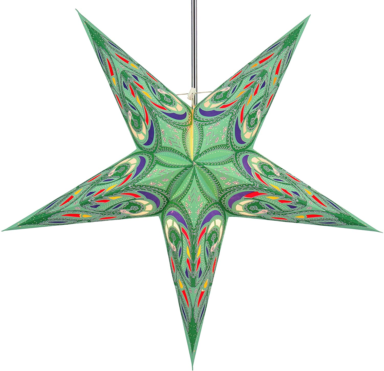 Guru-Shop Foldable Advent Light Paper Star Christmas Star Anubis Red Star Window Decoration 5 Tips