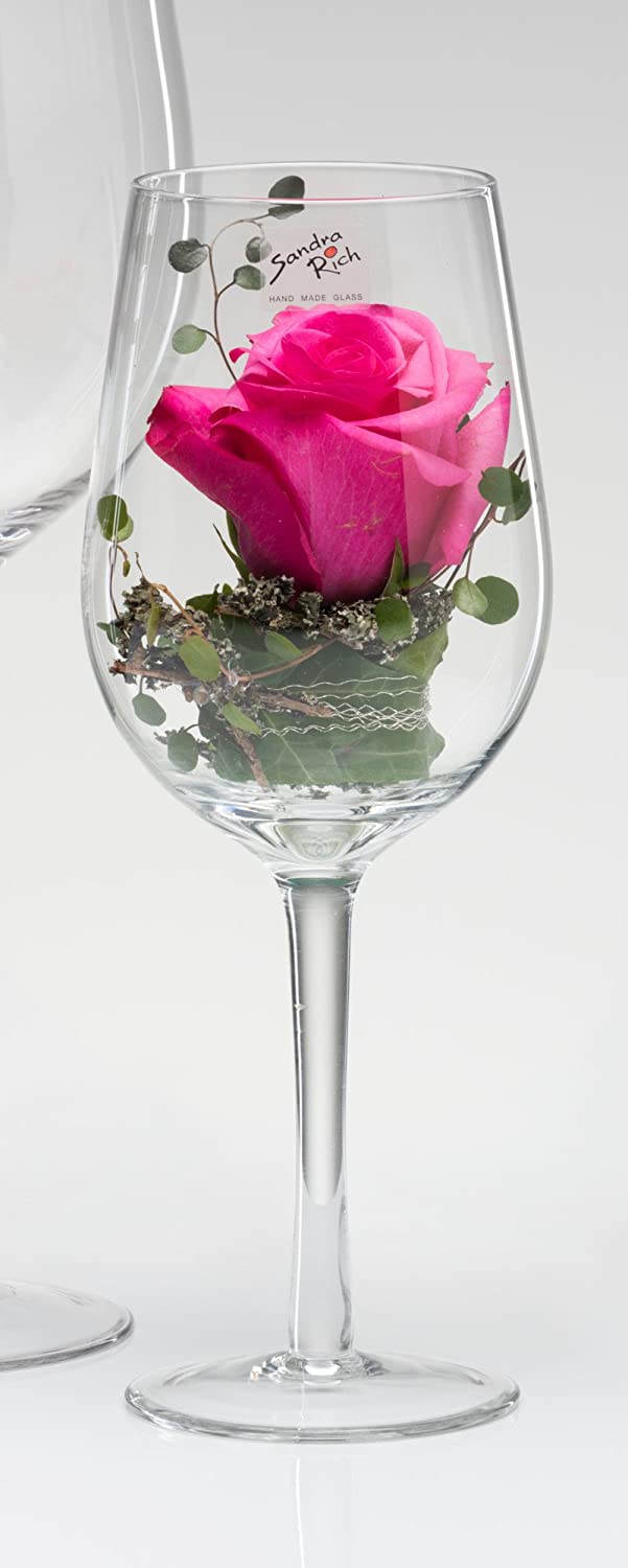 Sandra Rich \'Vino, Oxygen Fired Glass Vase with Foot, 30 cm