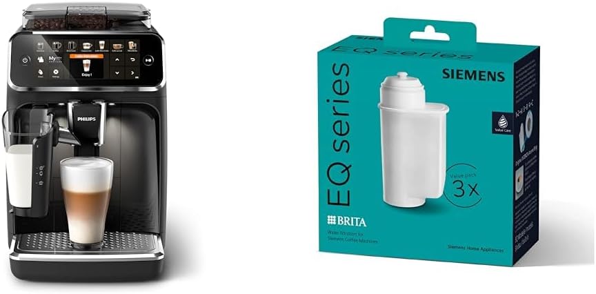 Philips Domestic Appliances Philips Series 5400 Fully Automatic Coffee Machine - LatteGo Milk System & Siemens Brita Intenza Water Filter TZ70033A, Reduces Limescale Content of Water