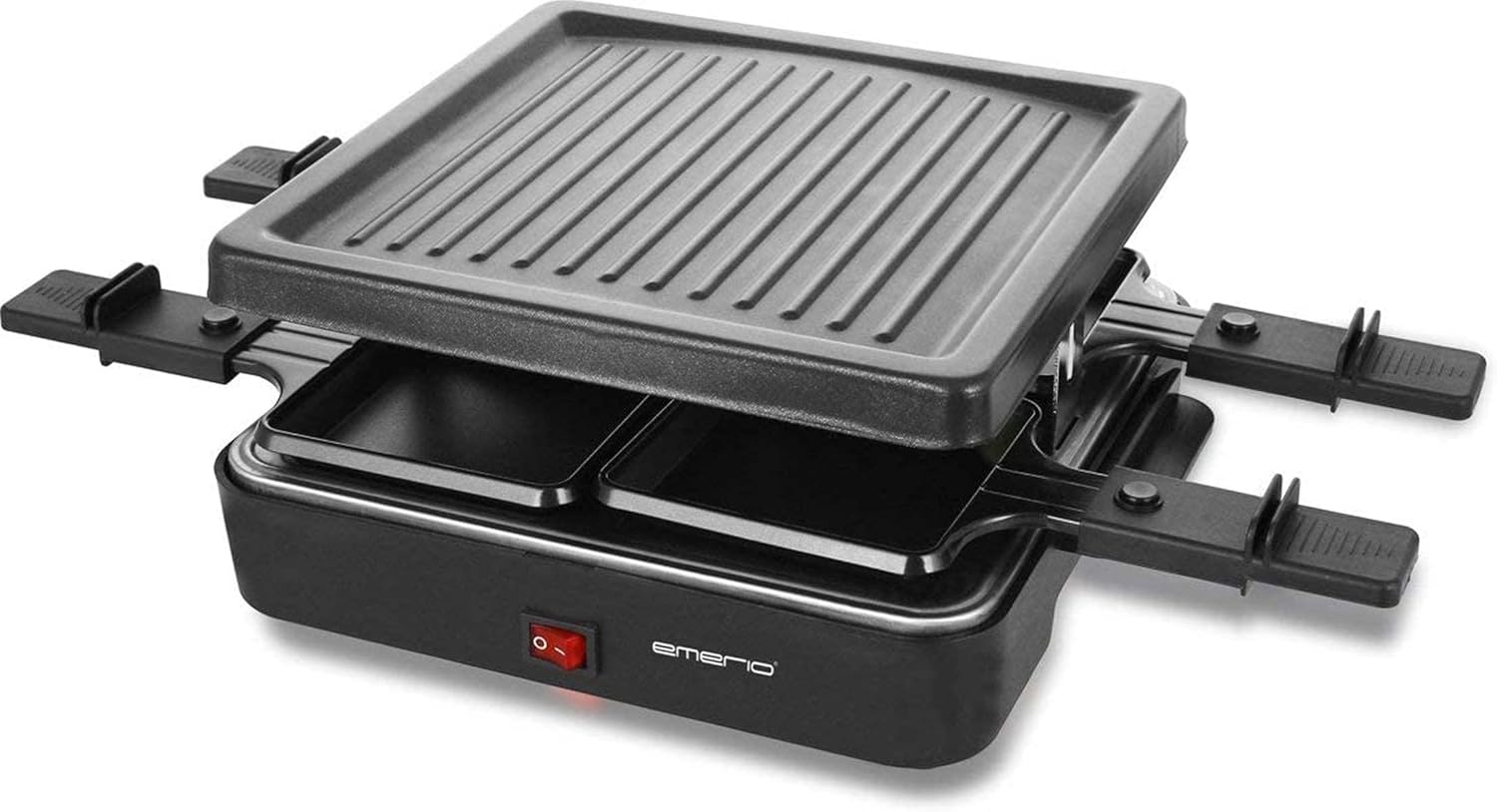 EMERIO RG-120656 raclette 4 pans Black