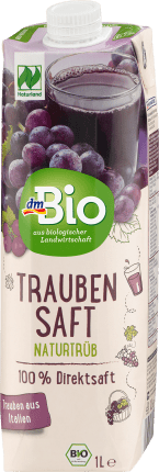dmBio Juice, grape juice naturally cloudy, Naturland, 1 l