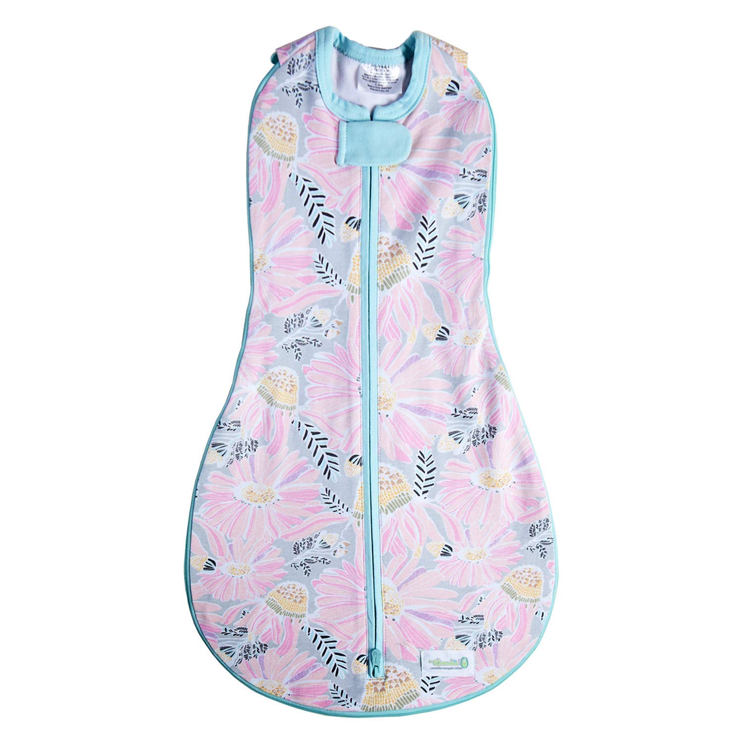 Woombie Grow With Me 5 Tier Swaddling Swaddle Newborn to 18 Months 0-18 Months Wild Flower Design