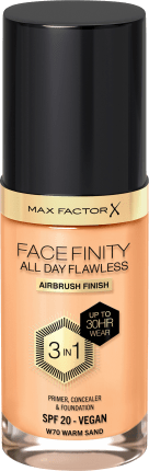 Max Factor Foundation Facefinity All Day Flawless LSF 20, 70 warm sand, 30 ml