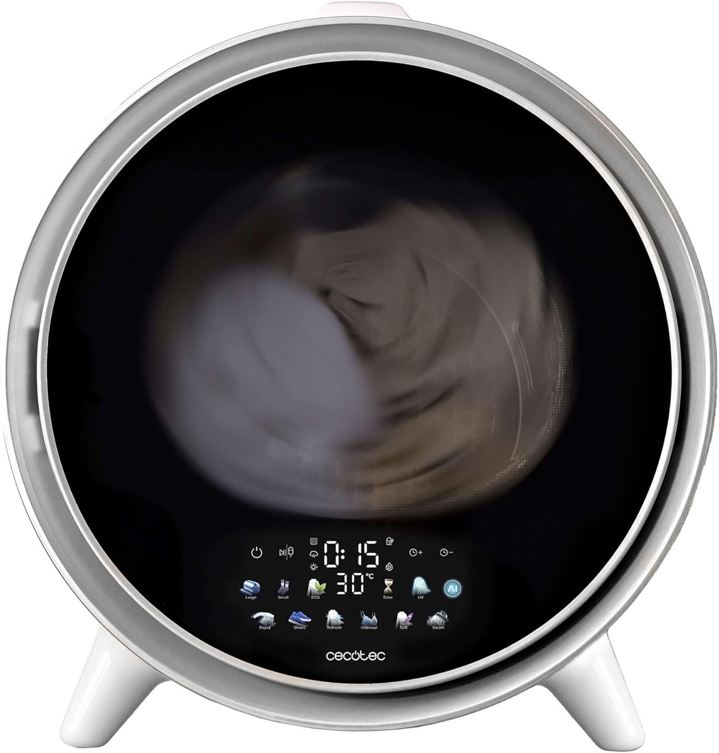 Cecotec Compact Vented Dryer 3kg Bolero DressCode Dry 3600V Dark, 12 Programs, Class A, Intelligent Automatic Drying, Full Color Display, UV Care Function, Dry Shoe Pro, Dark