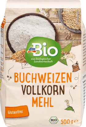 dmBio Flour, buckwheat, whole grain, 500 g