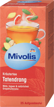 Mivolis Herbal tea \ "Tight Drage \" with Mate, Ginger, Grapefruit (25 bags), 45 g