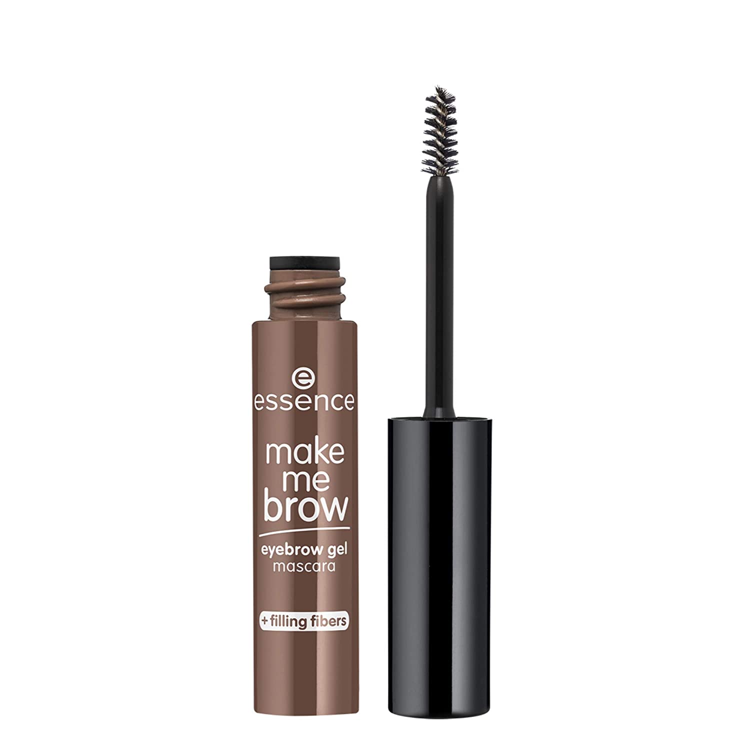essence cosmetics essence make me BROW eyebrow gel mascara, eyebrows, with filling fibres, no. 02 browny brows, brown, vegan, nanoparticles-free, perfume free (3.8 ml), brows ‎02
