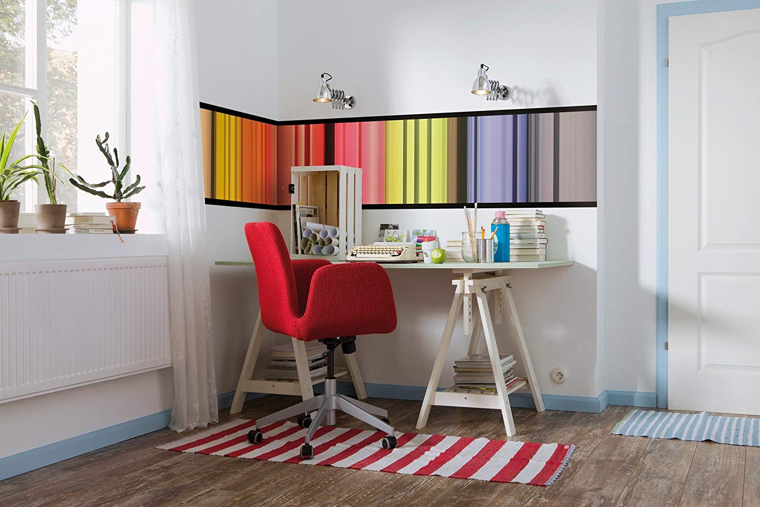 Komar Photo Wallpaper Stripes 50 X 270 Cm, 1 Tracks