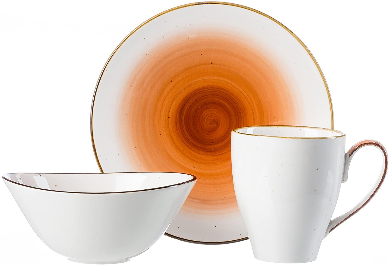 Ritzenhoff & Breker Cosmo 12 Piece Porcelain Crockery Set Orange