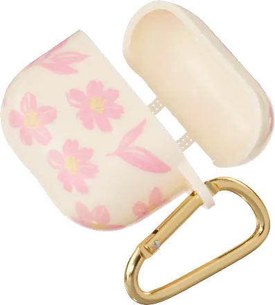 ebelin Headphone case with flowers, cream, 1 pc.