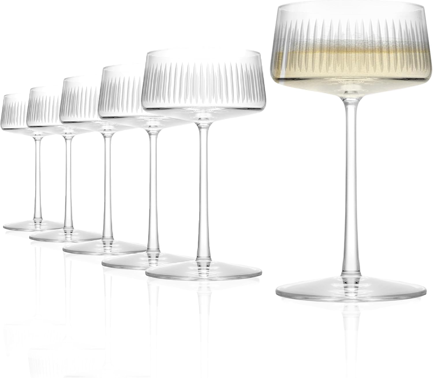Stölzle Lausitz SOHO Champagne Bowl Grand Cru Set of 6 316 ml I High-Quality Champagne Bowls Ideal for Tingling Drinks I Special & Filigree Champagne Glasses I Champagne Crystal Mug
