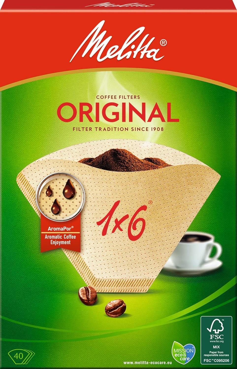 Melitta Original 1 x 6, 40 pieces
