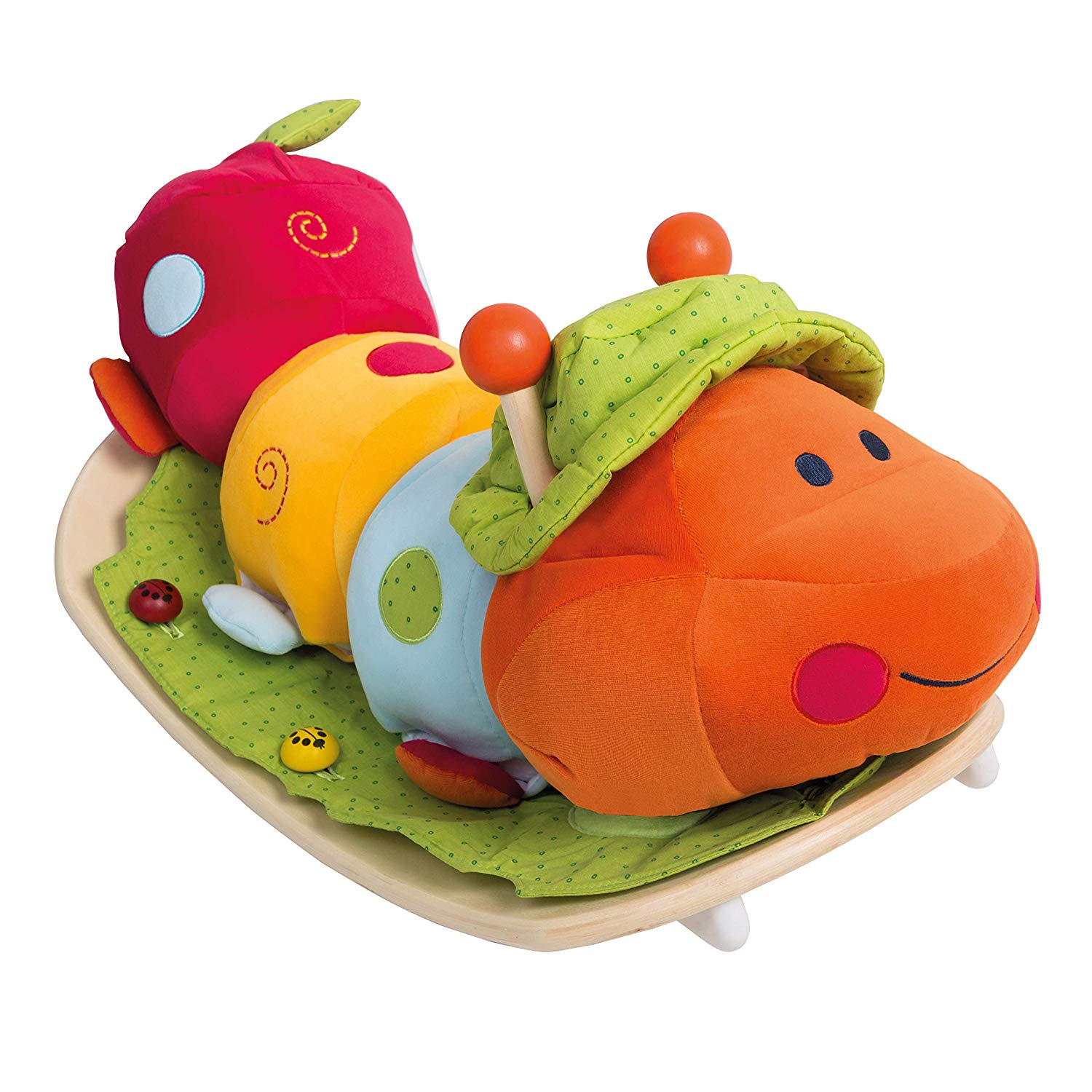 Roba Shaped Wooden Rocking Blades, Bear Made Of Soft Velour Fabric, Polyest
