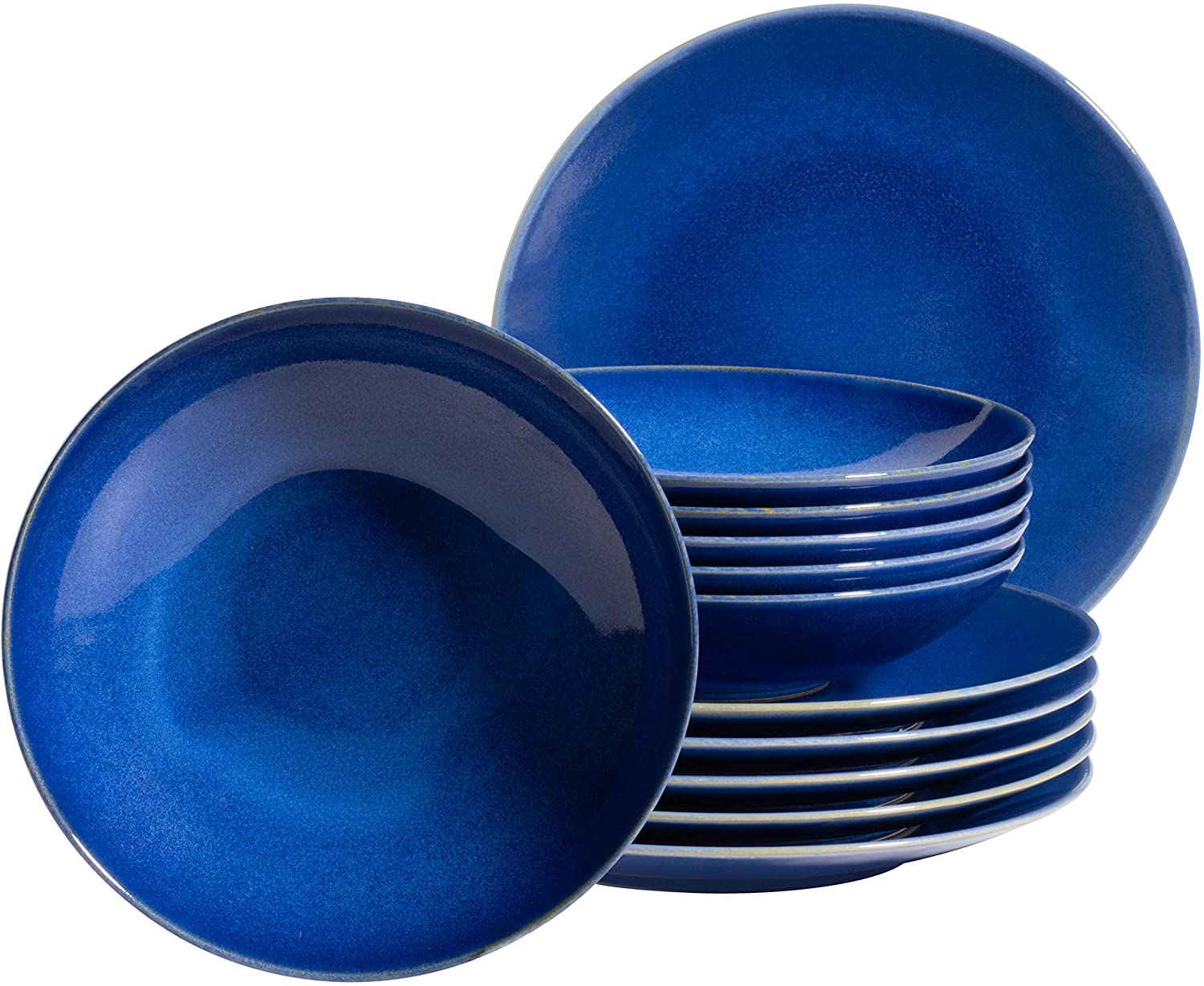 Maser Mäser 931733 Plate Set For 6 People In Mediterranean Vintage Look 12 Piece 