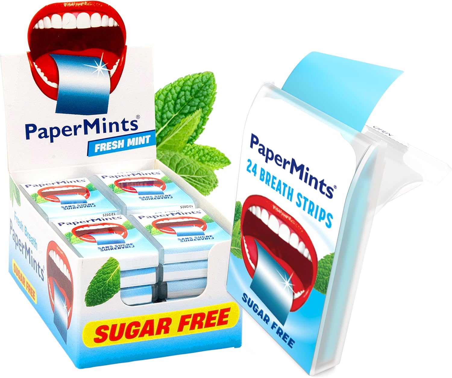 PaperMints Cool mint strips 3 x packs of 24 strips Sugar free