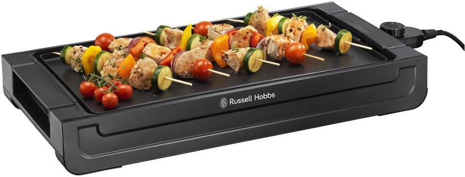 Russell Hobbs Fiesta 20920-56 Crepe Maker with Non-Stick Plate Dough Spreader and Crepe Spatula Diameter 30 cm 1000 Watt Black, 45 x 25 cm